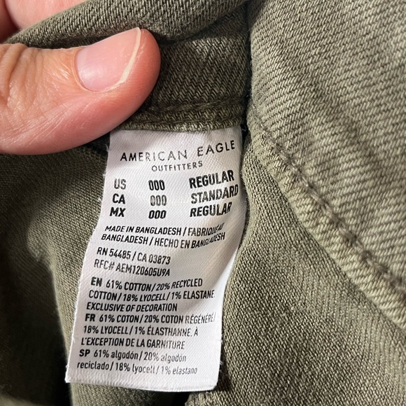 American Eagle Super High Rise Baggy Wide Leg Pants Women Sz 000 - Picture 4 of 4